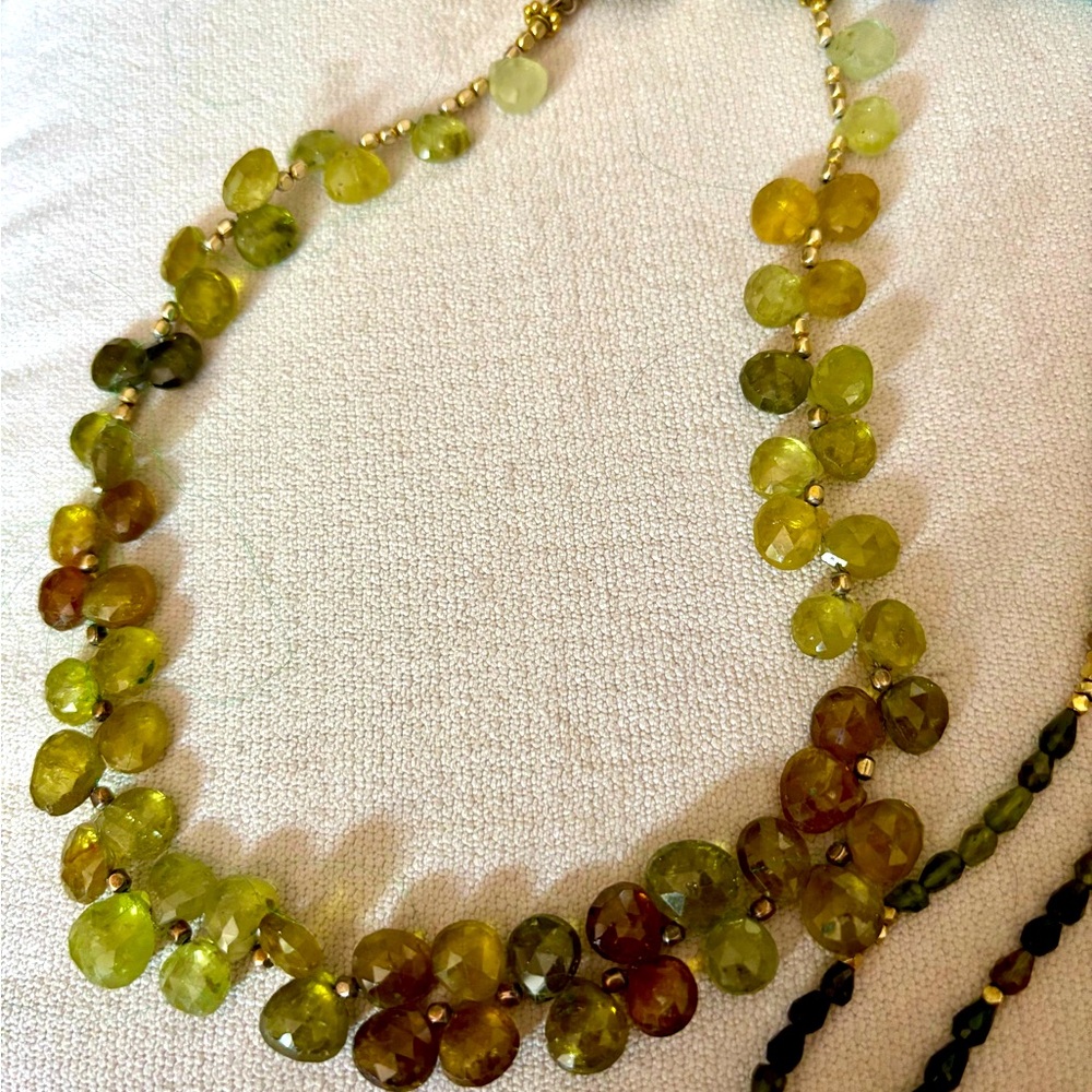 Assorted semi precious stone necklaces and bracelets